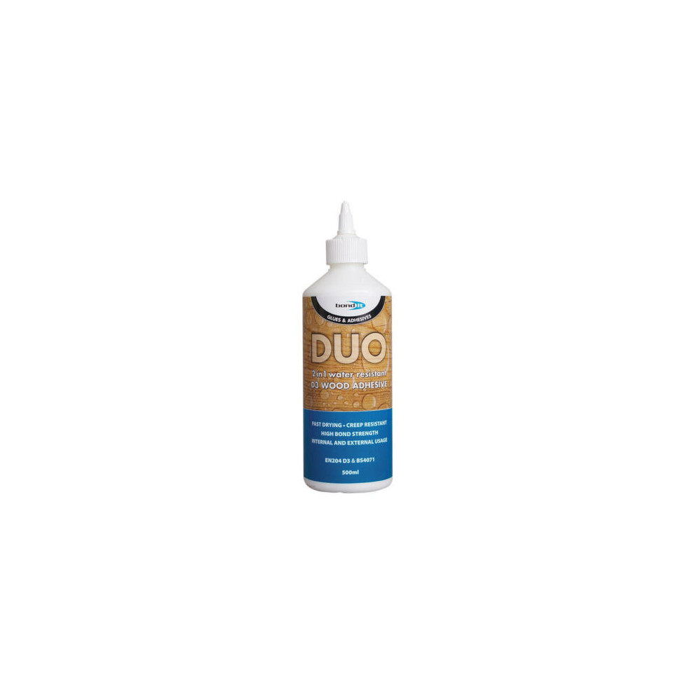 500Ml Wood Glue Duo 2 In 1 Rapid Bond Adhesive D3 Internal External Fast Drying 5061022232782