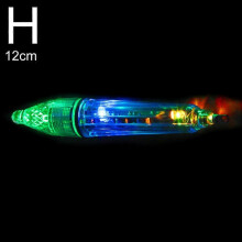 (Multicolor 12cm) 12/17cm Deep Drop Underwater LED Lure Light Fishing Squid Flash Lamp Night