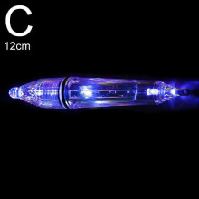 (Blue 12cm) 12/17cm Deep Drop Underwater LED Lure Light Fishing Squid Flash Lamp Night
