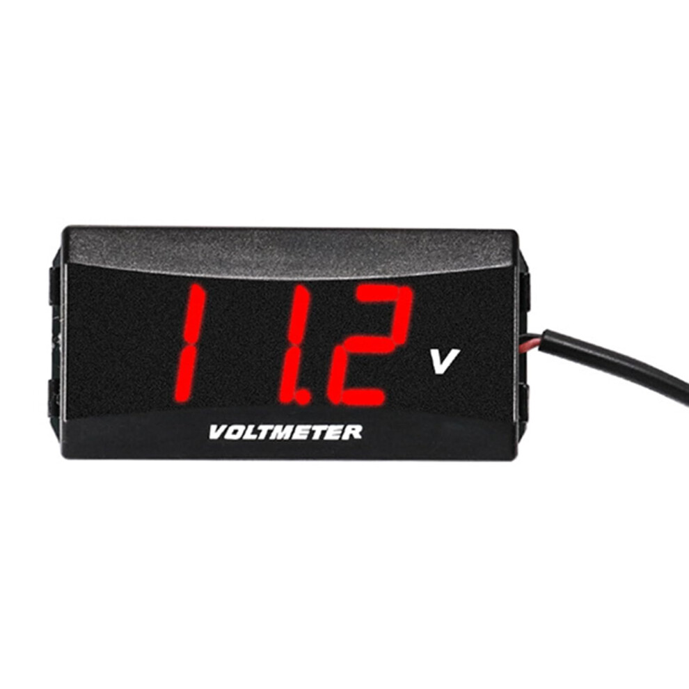 Waterproof Motorcycle Led Voltmeter Dc1280v Digital Battery Voltage Gauge With Realtime Display 9073542791577