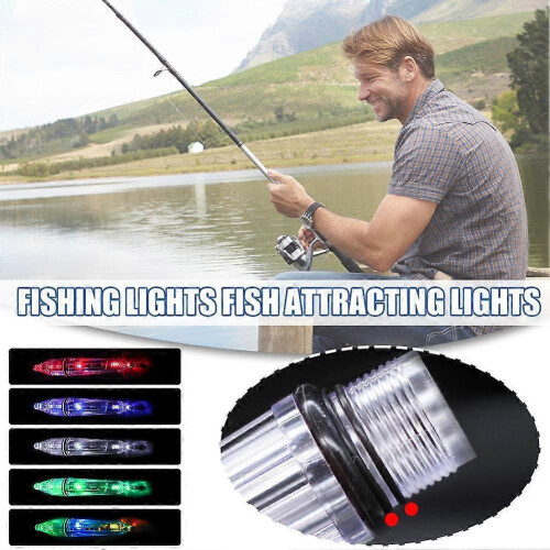 (Red 12cm)12/17cm Deep Drop Underwater LED Lure Light Fishing Squid Flash Lamp Night 1