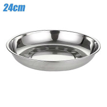 (24cm) Fashionable Versatile Exceptional Stainless Steel Bowl Korean Kitchen Restaurant Dinner Soup Rice Bowl 5 Sizes