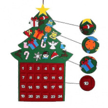 Felt Christmas Tree Wall Calendar Christmas Countdown Calendar Christmas Hanging Decorative Calendar - RIpj