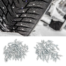 100Pcs Tire Spikes 27mm, 6mm Thread Steel Studs