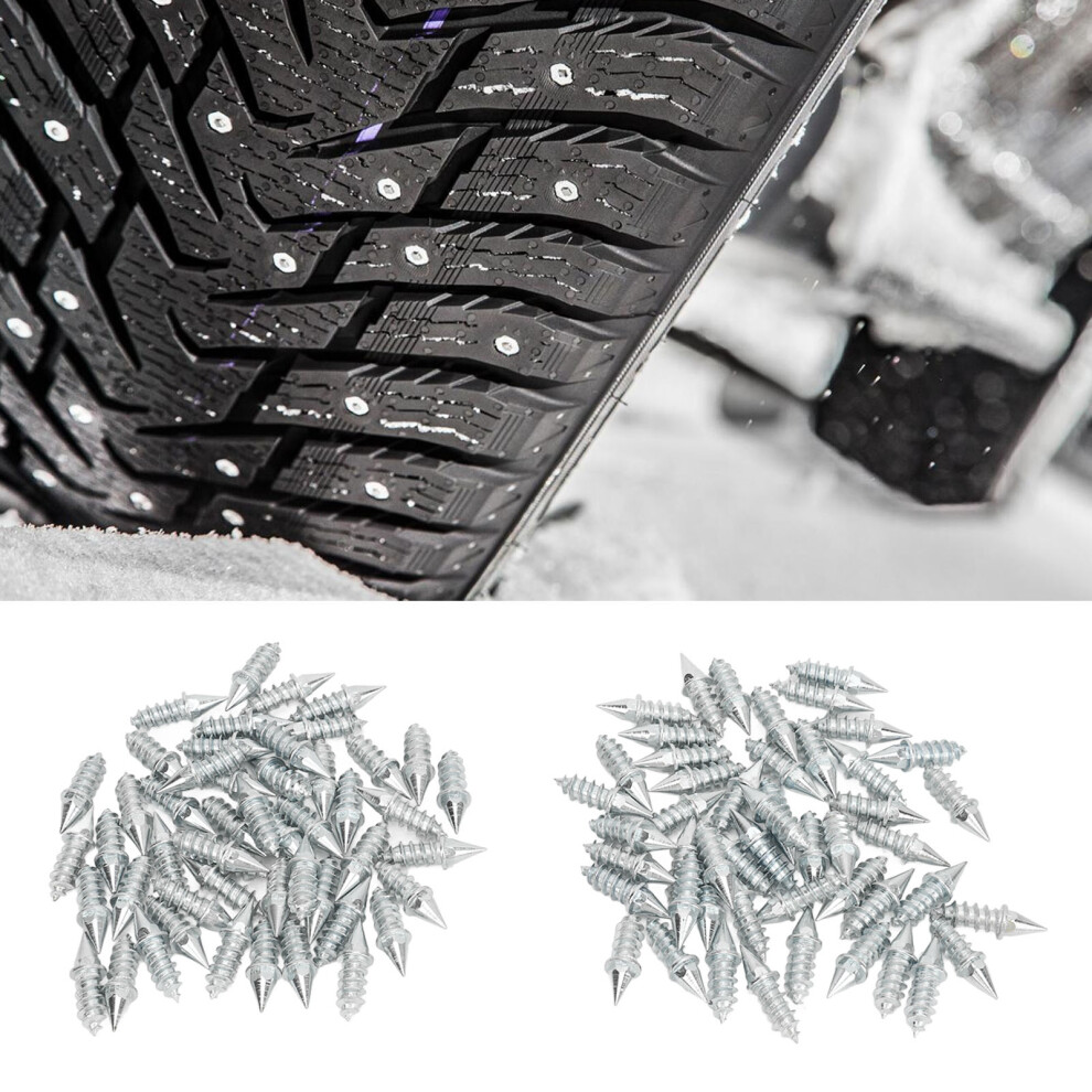 100Pcs Tire Spikes 27Mm, 6Mm Thread Steel Studs 8071393443882