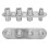 Aluminium 4 Port Car Hose Fitting AC Bulkhead 100mm Silver Replacement 1