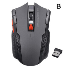 (Black sliver) Mouse Mice Laptop Computer Wireless PC Optical Scroll + USB GHz