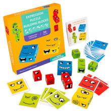 Set Cuburi Descopera Emotii Si Expresii Kids Emotion Recognition Blocks Learning Toy for Emotional Expression Early Education Cognitive Development