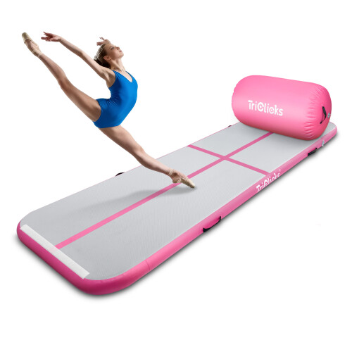 100*60cm Air Roller & 3M Inflatable Gymnastics Mat Pink