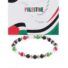 (3) Symbolic Peace Wristchain National Flag Pendant Friendship Bracelet Handwoven Wristband Colorful Handchain Ornament