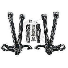(Black) Motorcycle Rear Footrest Foot Pegs Bracket Set For Suzuki Gsxr 1000 20072008 K7 K8 Black Silver