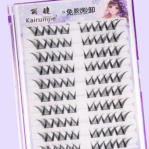 Glue-free False Elegant Fox Style Segmented Eyelashes Premium Eyelashes Thick Flying Diagonal Multi-functional 2