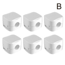 (White) Elegant *6 Premium Quality Cable Clips Cord Management Electric Holder Magnetic Pack Phone Premium Ergonomic