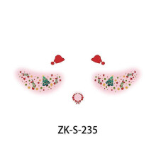 (ZK S235) Kids Christmas Classic Compact Makeup Sticker Face Classic Washable 20 Designs Party Safe Tattoo Professional