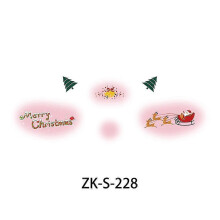 (ZK S228) Kids Christmas Classic Compact Makeup Sticker Face Classic Washable 20 Designs Party Safe Tattoo Professional