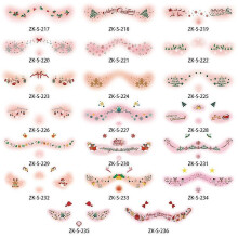 (ZK S221) Kids Christmas Classic Compact Makeup Sticker Face Classic Washable 20 Designs Party Safe Tattoo Professional