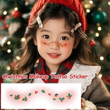 (ZK S219) Kids Christmas Classic Compact Makeup Sticker Face Classic Washable 20 Designs Party Safe Tattoo Professional