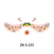 (ZK S233) Kids Christmas Classic Compact Makeup Sticker Face Classic Washable 20 Designs Party Safe Tattoo Professional