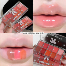 (03) sweetmint Jelly Lip Gloss Palette, 10 Colors Moisturizing Lip Palette