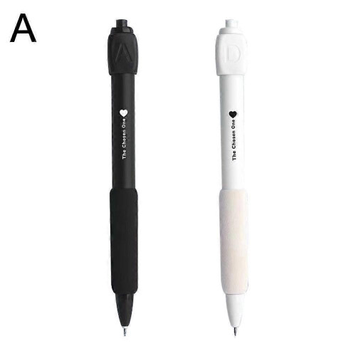 (L Strong Endurance Edition, Black and white) Answer Pen ABCD Rotating Decompression Gel Pen