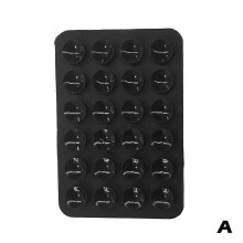 (Black) Silicone Suction Pad For Mobile Phone Fixture Suction Cup Backed New Q7 New M