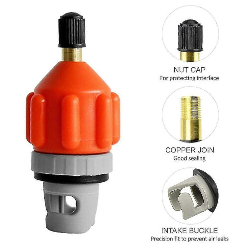 Inflatable Boat SUP Pump Adapter with Nozzle, Multi-Purpose SUP Pump Adapter Compressor Air Valve Converter 2