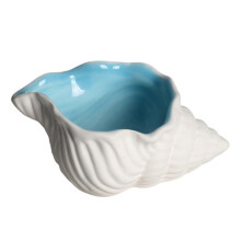 (small conch 4) Beach Ceramic Conch Shell Tray Ocean Conch Ceramic Tray Coastal Jewelry Storage Holder for Rings and Earrings