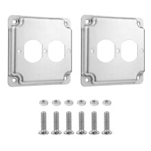 Pack Of 2 Heavy Gauges Steel Electrical Box Covers Metal