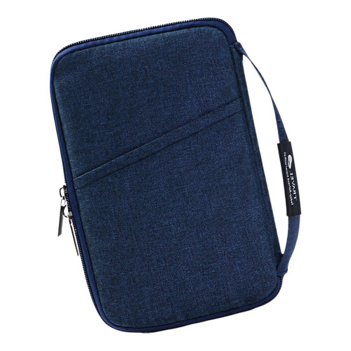 Functional Travel Passport Case Storage Bag With Multiple-Blue