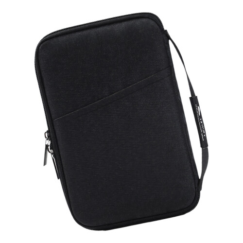 Functional Travel Passport Case Storage Bag With Multiple-Black