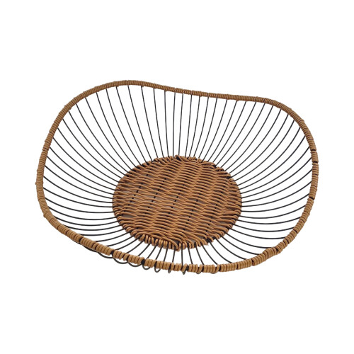 Classical Brown Iron Weave Drainages Basket Suitable For-M