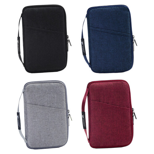 Practical Oxford Passport Holder With Multiple Pockets For-Red 1
