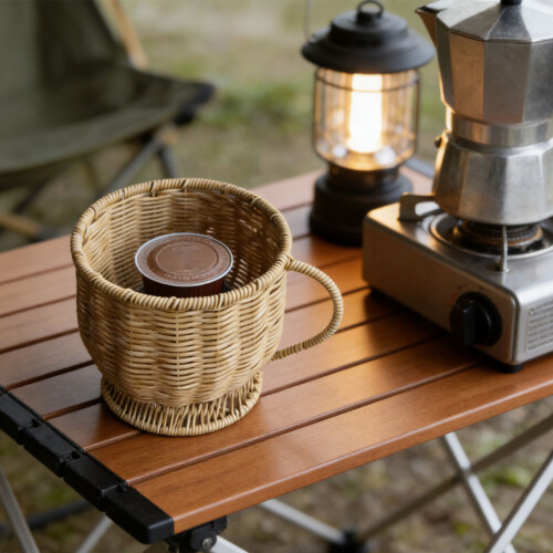 Kaffeezubehör-Organizer mit Webmuster, Kaffeepadhalterkorb für 1