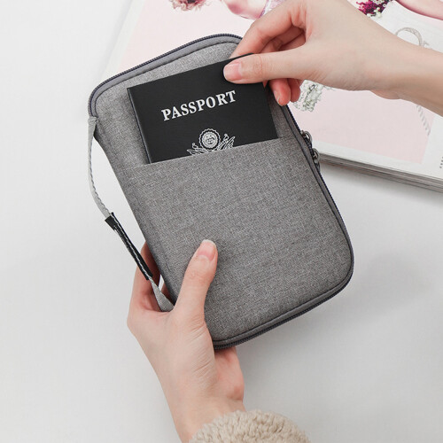Practical Oxford Passport Holder With Multiple Pockets For-Red 2