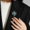 Broche pyrotechnique avec frange pendante, élégants modèles-Or 6