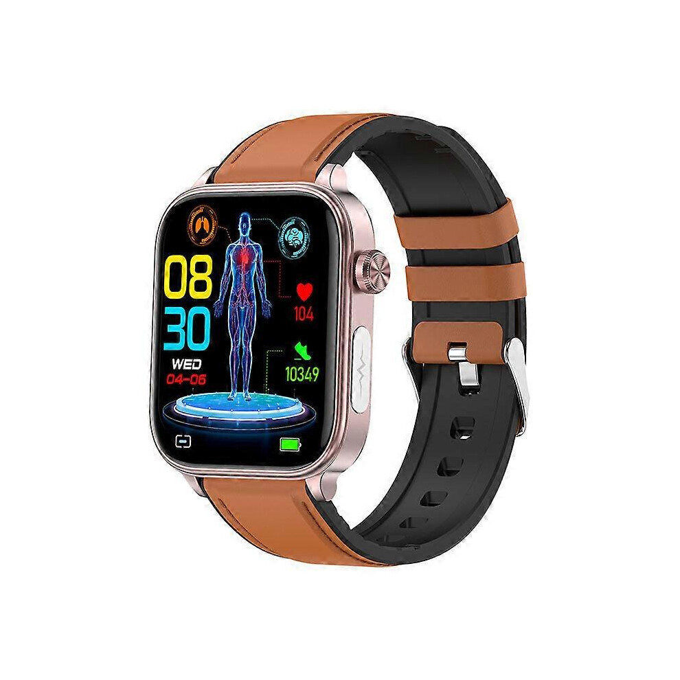 Smartwatch Et570 Bluetooth Call Ecg Electrocardiogram Blood Glucose Blood Pressure Temperature Monitoring Heart Rate Exercise Health Watch Light/Red 6902344627995