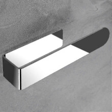 No-Drill 20cm Towel Rail in Stainless Steel - Strong Adhesive Holder for Bathrooms, Ideal for Rented Homes in Britain