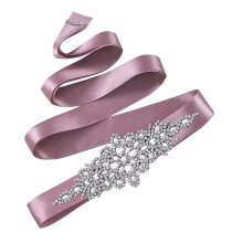 (antique voilet) Luxuriöse Strass-Hochzeitsgürtel für Kleider