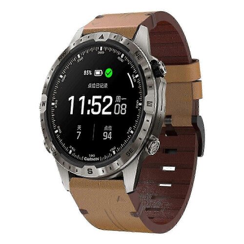 (Light brown) Γνήσιο δερμάτινο λουράκι συμβατό με Garmin MARQ Adventurer 2ης γενιάς