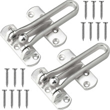 2pcs Door Reinforcement Lock Latch Swing Bar Lock for Home Security Front Door Locks for Kids Thicken Solid Aluminium Alloy