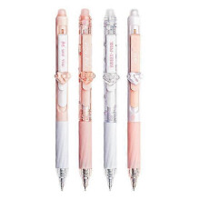 4 Pcs Retractable Erasable Gel Pens 0.5mm Fine Point Blue/Black Ink Refillable Ballpoint Pens for Office School Supplies