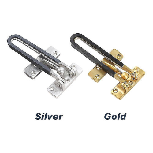 Swing Bar Lock Security Dormitory Pinball Positioning Anti Theft Guard Brushed 1
