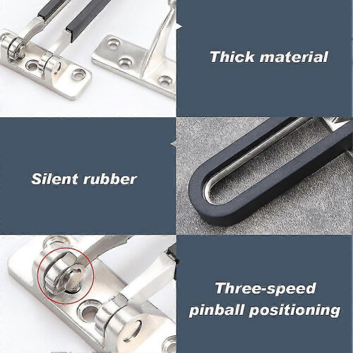 Swing Bar Lock Security Dormitory Pinball Positioning Anti Theft Guard Brushed 2