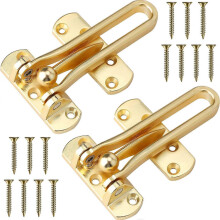 2pcs Door Reinforcement Lock Latch Swing Bar Lock for Home Security Front Door Locks for Kids Thicken Solid Aluminium Alloy