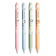 4 Pcs Retractable Erasable Gel Pens 0.5mm Fine Point Blue/Black Ink Refillable Ballpoint Pens for Office School Supplies