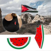 Watermelon Enamel Pin| Watermelon Palestine Pin | Kuffiyeh Pin| Free Palestine