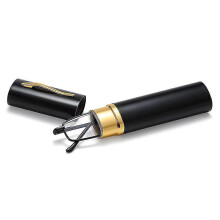 (400Strength, Black) Slim Reading Glasses with Pen Clip Tube Case Portable Lightweight Readers ~