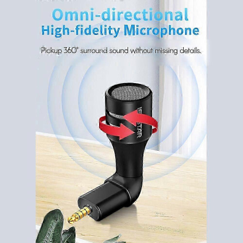 Mini Smartphone Video Microphone Cardioid Condenser Mic Type-C Plug CVC Active Noise Reduction Plug and Play with Foam Windshield compatible Android 1