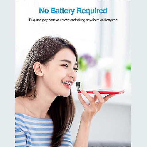 Mini Smartphone Video Microphone Cardioid Condenser Mic Type-C Plug CVC Active Noise Reduction Plug and Play with Foam Windshield compatible Android 2