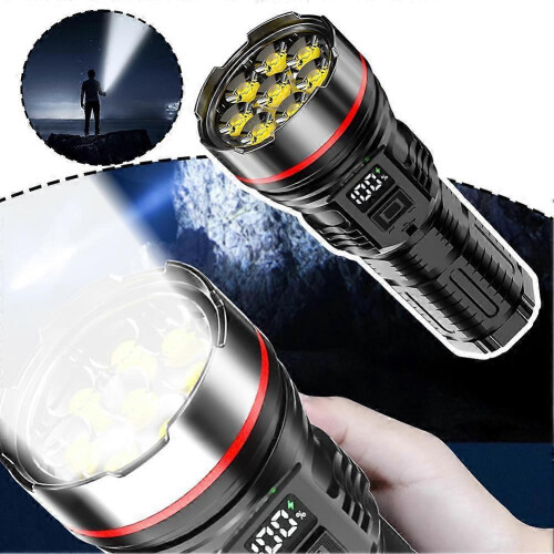 Adjustable Lighting Flashlight USB Rechargeable Super Bright Tactical Light 2